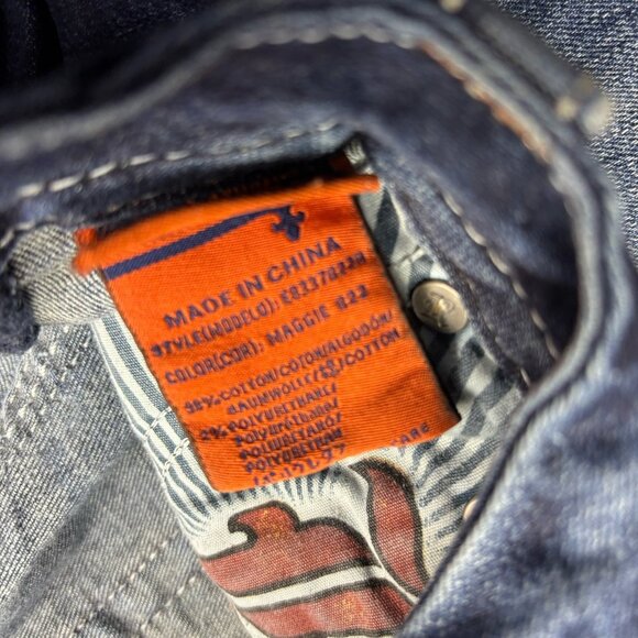 Rock Revival Maggie Boot Jeans Dark Wash Flap Pocket Women’s Size 28 - Picture 6 of 13